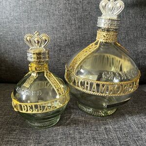Vintage Royale Deluxe Chambord Liqueur Bottles 750ml  And 200ml Empty